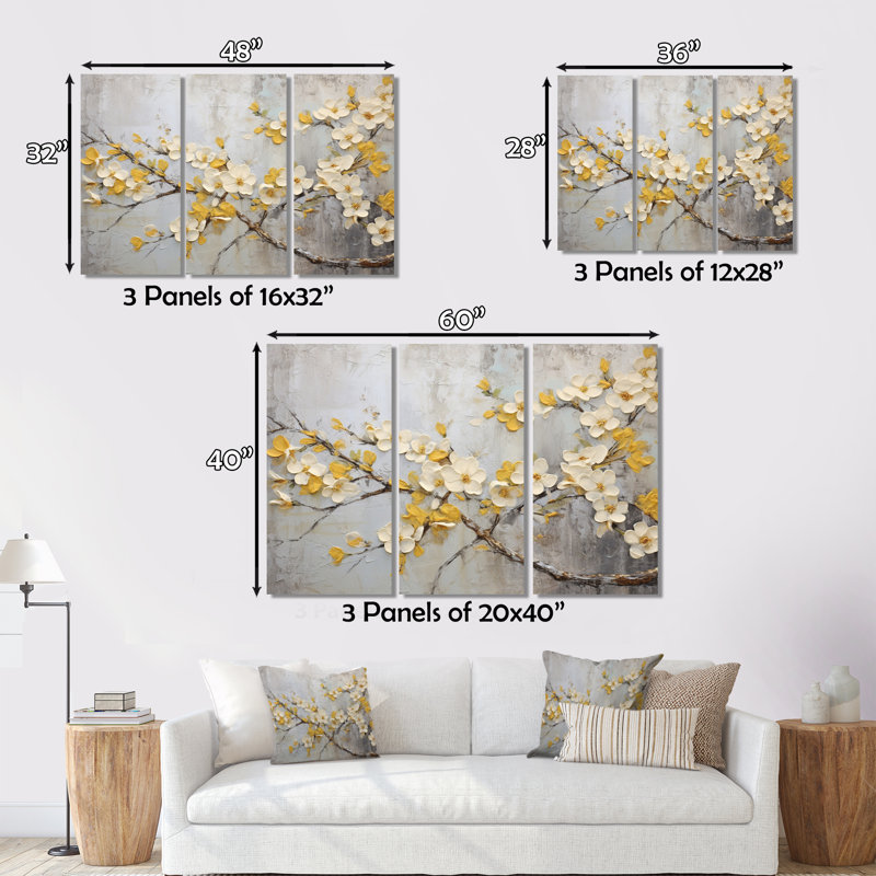 «Apple Blossom» Harmony XVII, H 28 po x l 36 po x P 1 po, Toile tendue