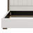 Tall Headboard Upholstered Bed With Vertical Striped And Wingback Design