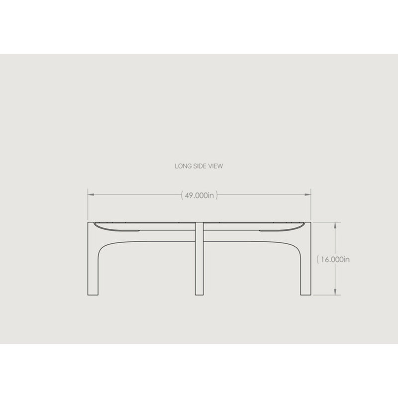 Aux Arc 49" Coffee Table, Walnut