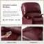 Fauteuil inclinable standard en cuir véritable Hardge-151355066