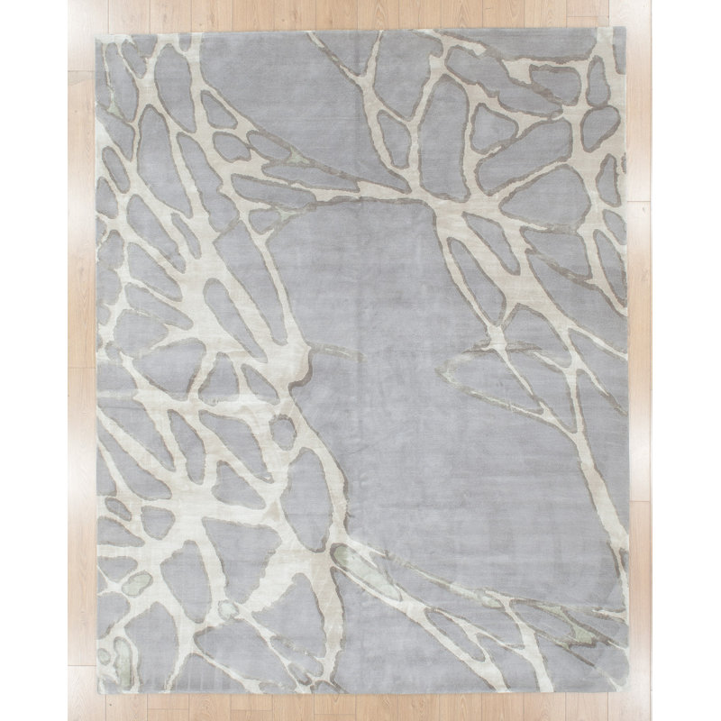 Tapis unique gris de 8 pi 1 po x 10 pi 1 po Arrauf