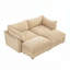 Causeuse en chenille 2 places avec excellent espace de rangement, 2 repose-pieds mobile-1120776284-1120776278