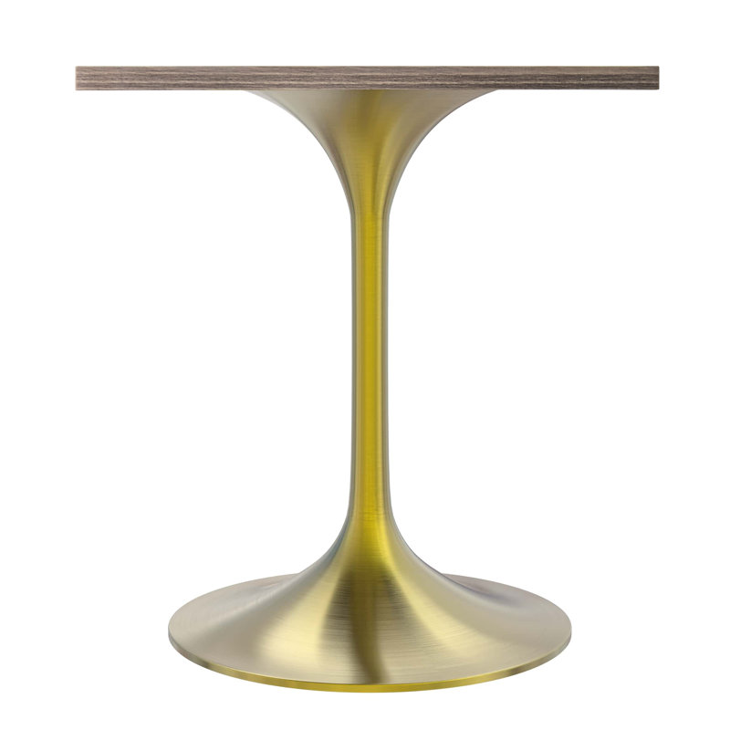 Table de salle à manger Verve, Érable foncé, Doré