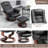 Leather Heated Massage Recliner Chair with Ottoman-1545968108