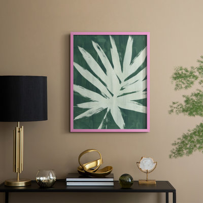 «Water Palm Fossil IV», reproduction encadrée - bois massif