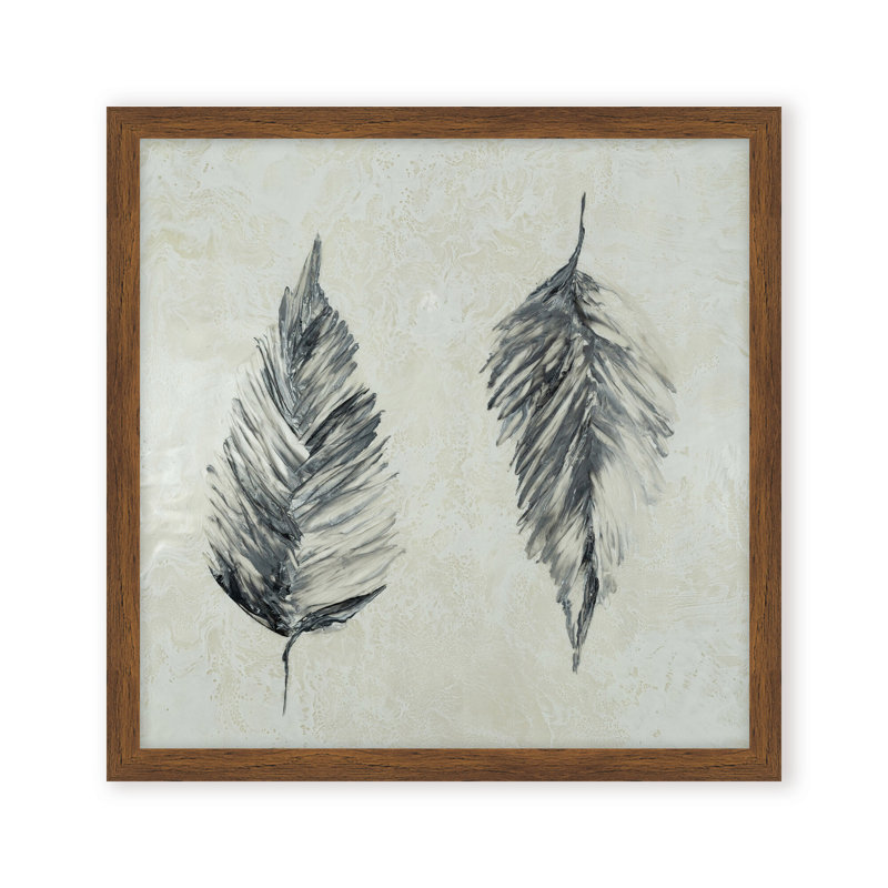 Nature Inspired "Silver Foliage" Canvas Wall Art By , Framed Matted Print, 20" H x 20" W x 1.125" D, Gold