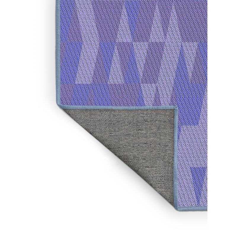 Tapis 100% à motifs lavables à la machine 2989 Pat70-BLU, Rectangle 2 pi x 3 pi