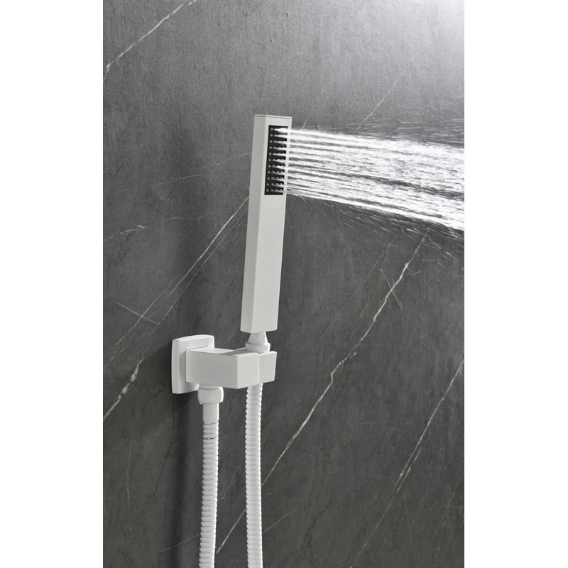 Système de douche, pomme de douche cascade avec douchette, robinet de douche mural pour salle de bain