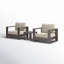 Ensemble de conversation d'extérieur en aluminium avec table de bout Hoyt-273094452-289230317-289230316