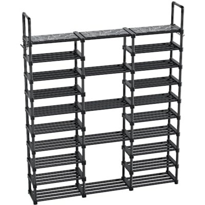10 Tiers Shoe Rack Tall Shoe Organizer Shoe Storage 55-65 Pairs Vertical Shoe Shelf Large Shoe Rack Organizer Stackable Shoe Racks For Entryway, Close