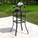 Coleburn Square 2- Outdoor 32 Inch Square Bar Table, Tempered Glass Tabletop with Double Layer Construction, for Patio,  Black with Gold Speckles