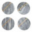 Roisin Marble Round 4 Piece Coaster Set