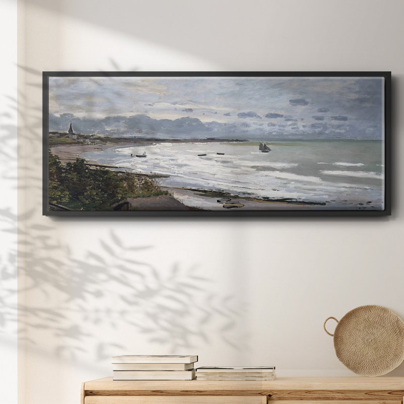 The Beach at Saint- Framed Canvas