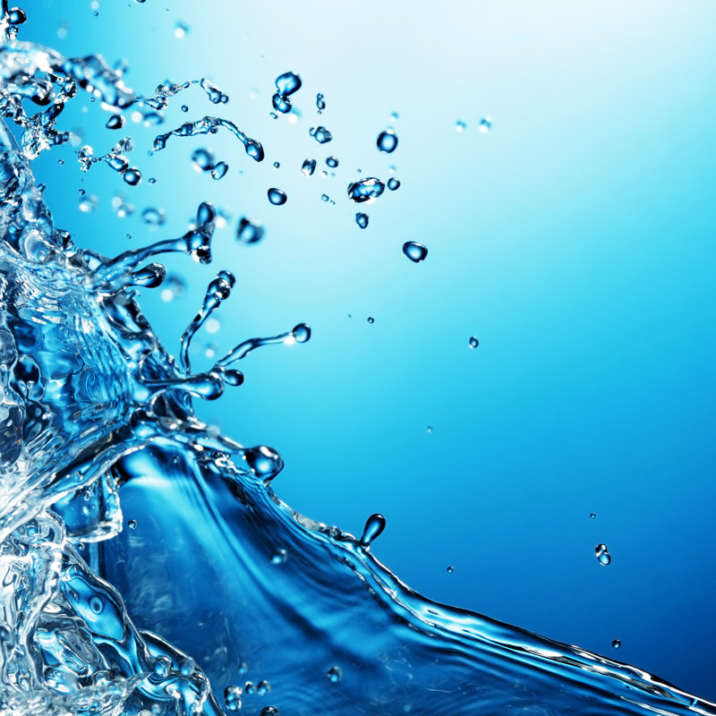 Vague d'eau - impression sur toile tendue, H 12 po x l 12 po