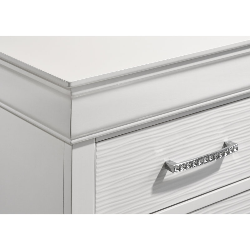 Élégante table de chevet 2 en blanc pour le rangement de la chambre à coucher qui a besoin d'un look moderne en bois