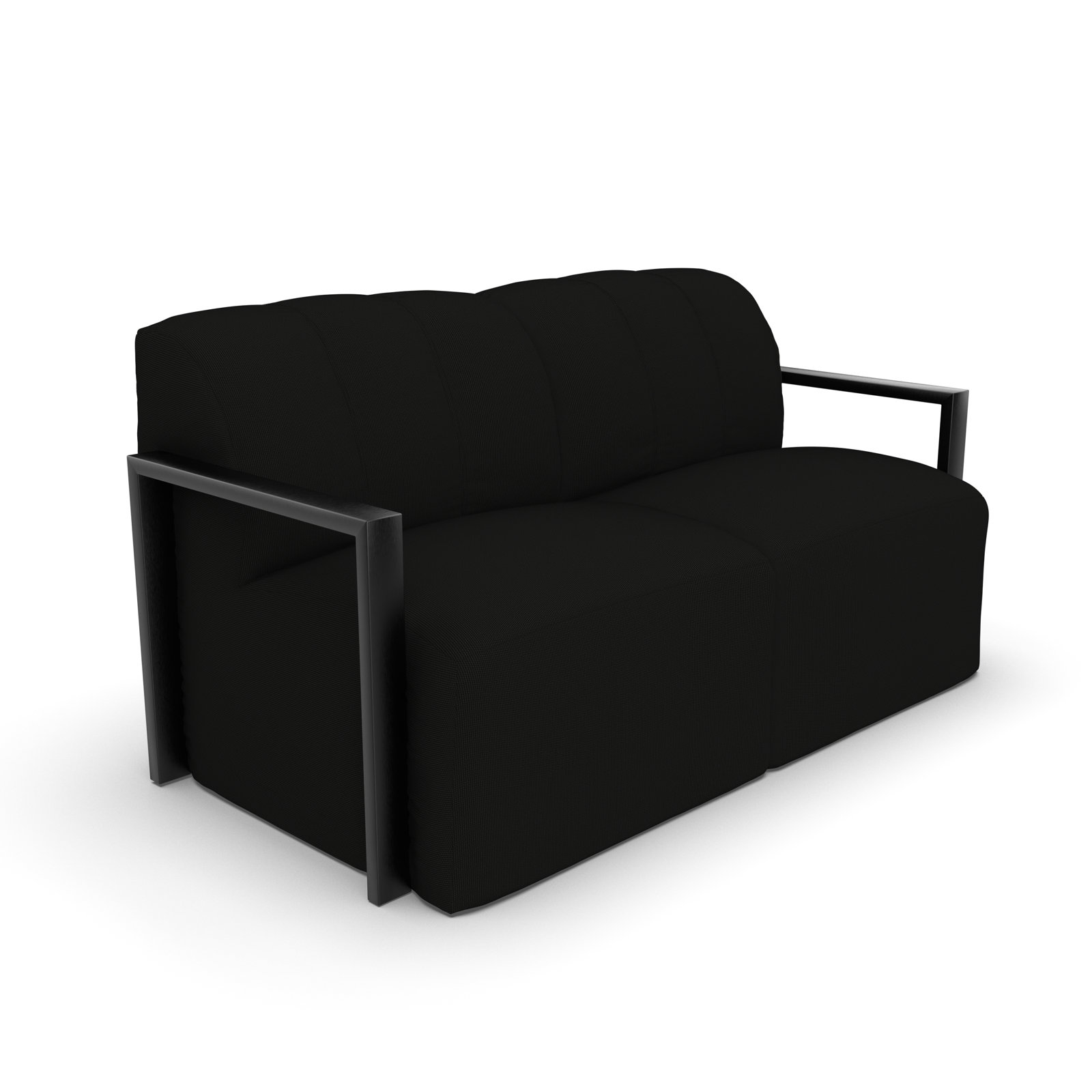 Rosalie 62" Sunbrella® Patio Loveseat, Sunbrella® Canvas Black