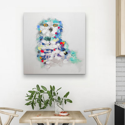 Abstract owl - 32"x32" art on canvas