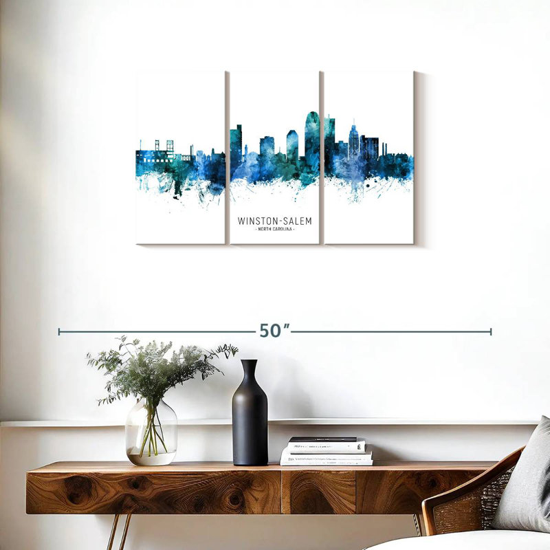 Winston-Salem NC Skyline I, H 20 po x l 33 po