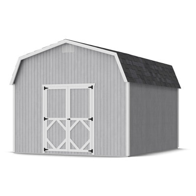 Classic Gambrel Outdoor Wood Storage Barn with 6 ft. Sidewalls