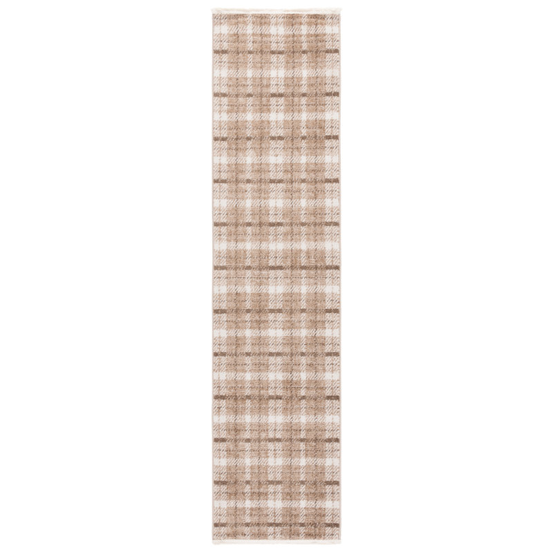 Oxford Plaids 300 Performance Plaid Rug, Runner 2' x 6'
