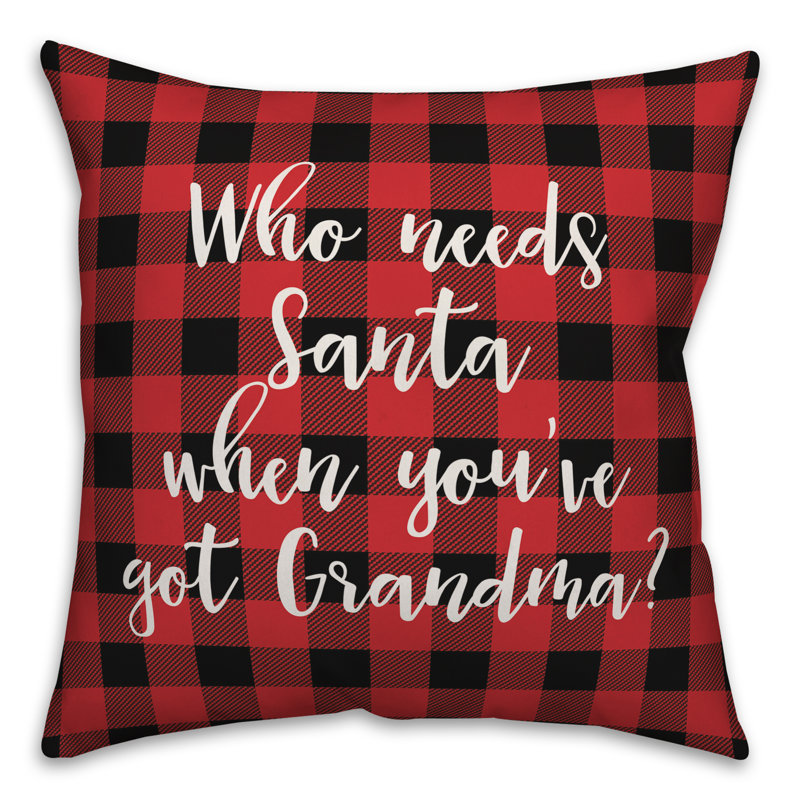  Coussin décoratif à carreaux qui a besoin du Père Noël, Coussin décoratif
