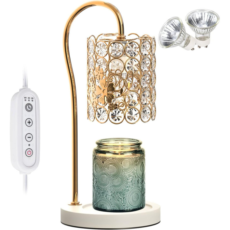 12.8'' H Wax Warmer, White/Gold