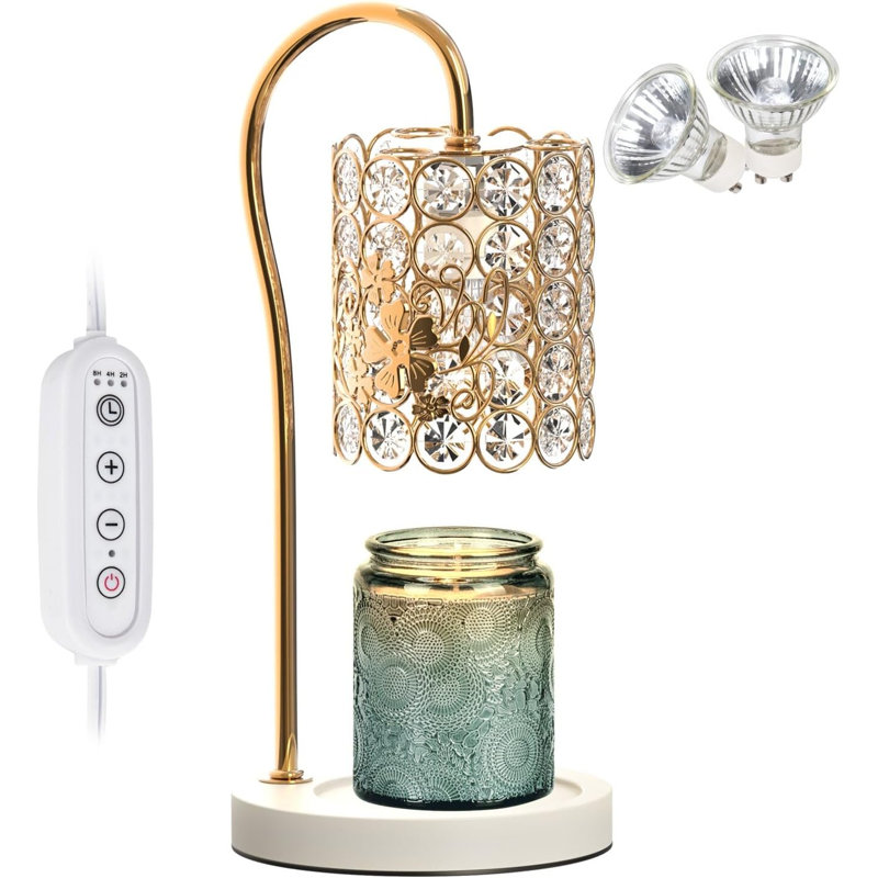 12.8 " Wax Warmer, White/Gold