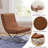 Magdala 26.38"W Modern Tufted Genuine Leather Upholstered Accent Lounge Chair with Stainless Steel Frame-29137016