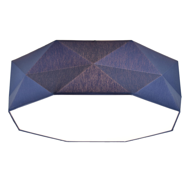 Bowmans Flush Ceiling Light, Blue