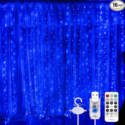 Curtain Light, Copper Wire String Lights, USB Powered Hanging Window Fairy Lights, 8 Lighting Modes, Remote Control For Home Christmas Wedding Party