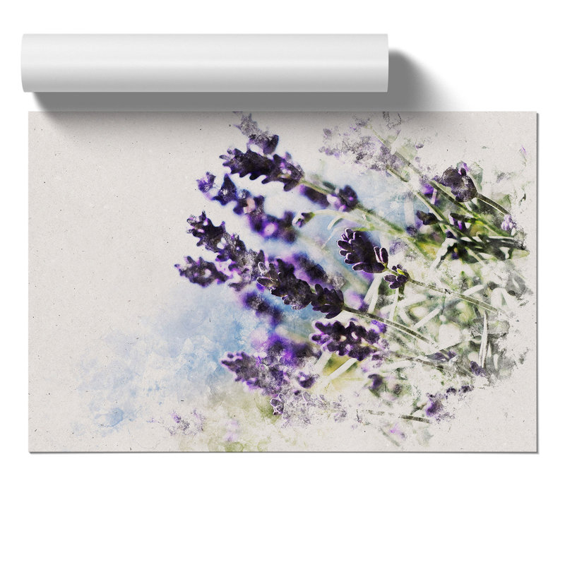 Lavender Watercolour - Frameless Print, 42cm H x 59cm W x 0.1cm D