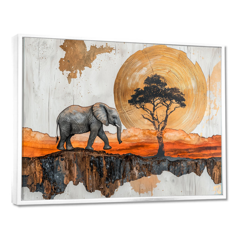 Gupton - Animals Wall Art, 34" H x 44" W, Impression encadrée flottante, Blanc