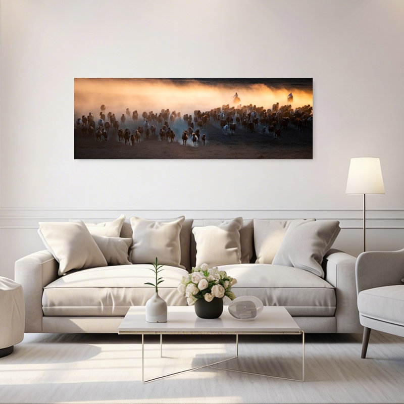 Cheval doré doré, art dramatique abstrait contemporain contemporain, H 60 po x l 20 po