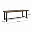 Table de salle à manger d'extérieur en bois d'acacia, gris / métal rustique-293865827-293865831
