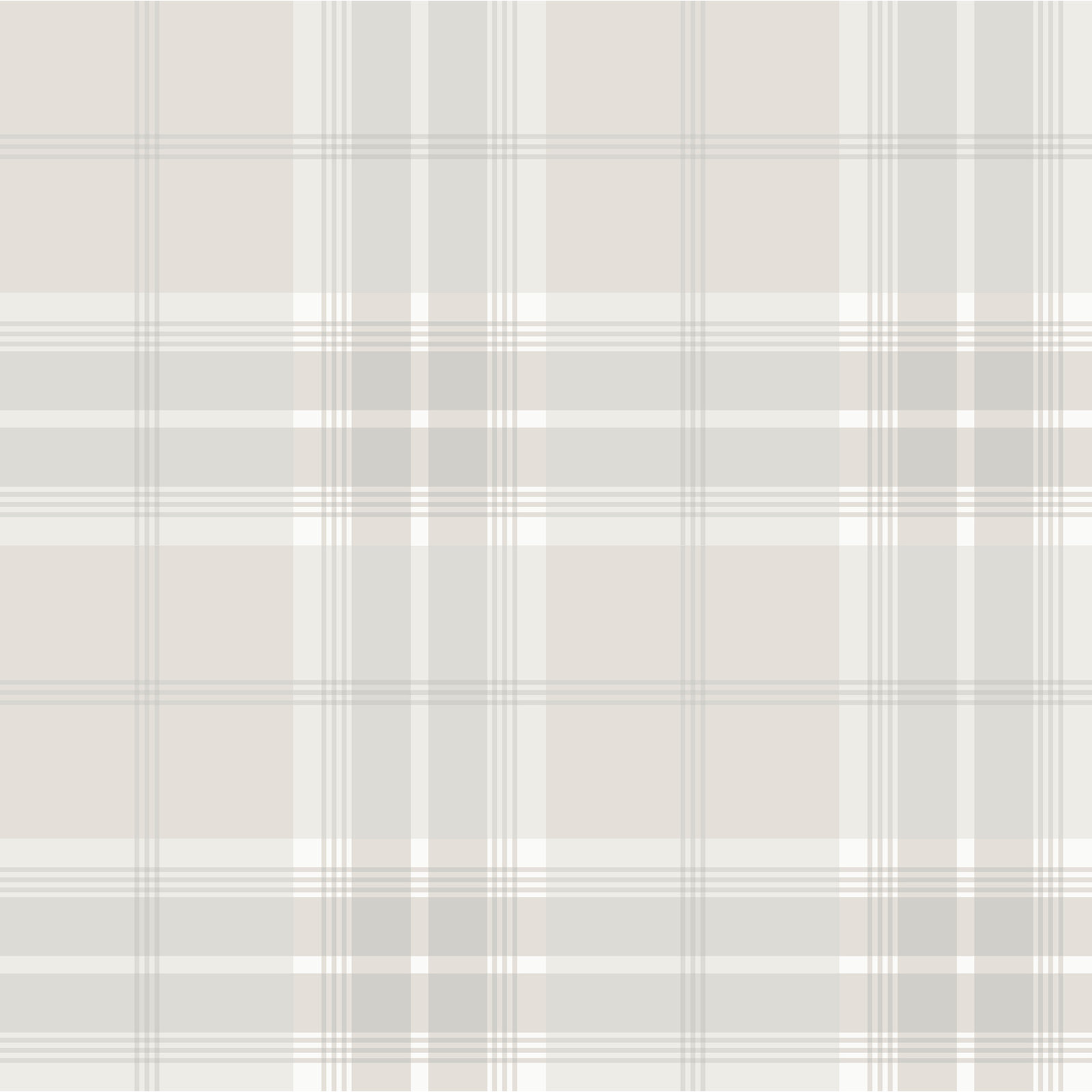 Plaid Wallpaper, Off-White