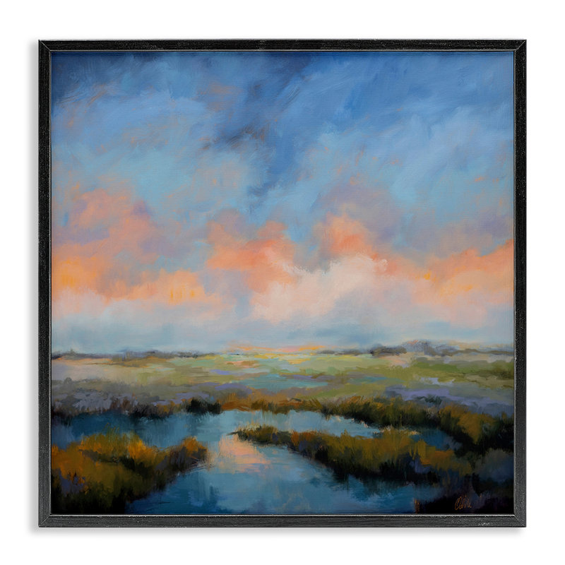  Art giclée encadrée pastel, H 17 po x l 17 po, Giclée encadrée noir minuit
