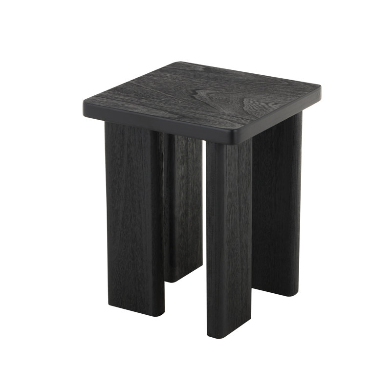 Cole And Grey Wood Handmade Side End Accent Table With Square Tabletop