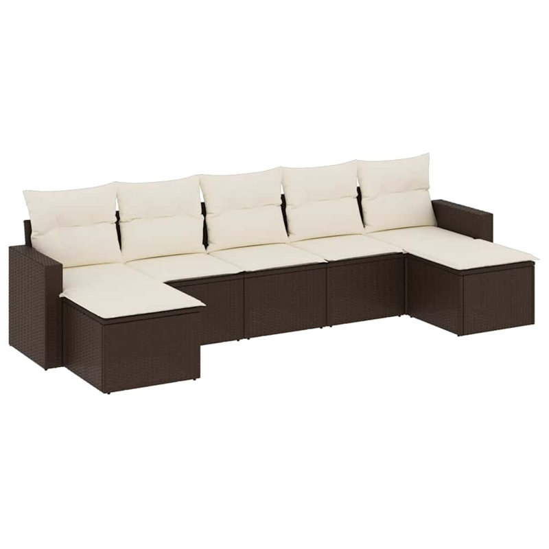 Ensemble de canapé de jardin Vidaxl - brun