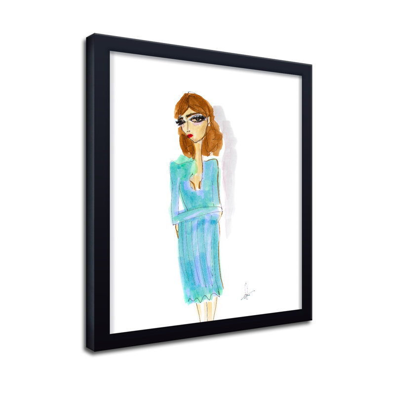 'The Actress' Framed Print Wall Art, 16" H x 12" W x 1" D