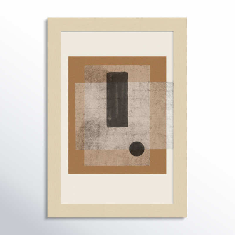 «Riverwalk Composition III» par le studio MIUUS, reproduction d'art encadrée en bois, Brun, H 13 po x l 9 po