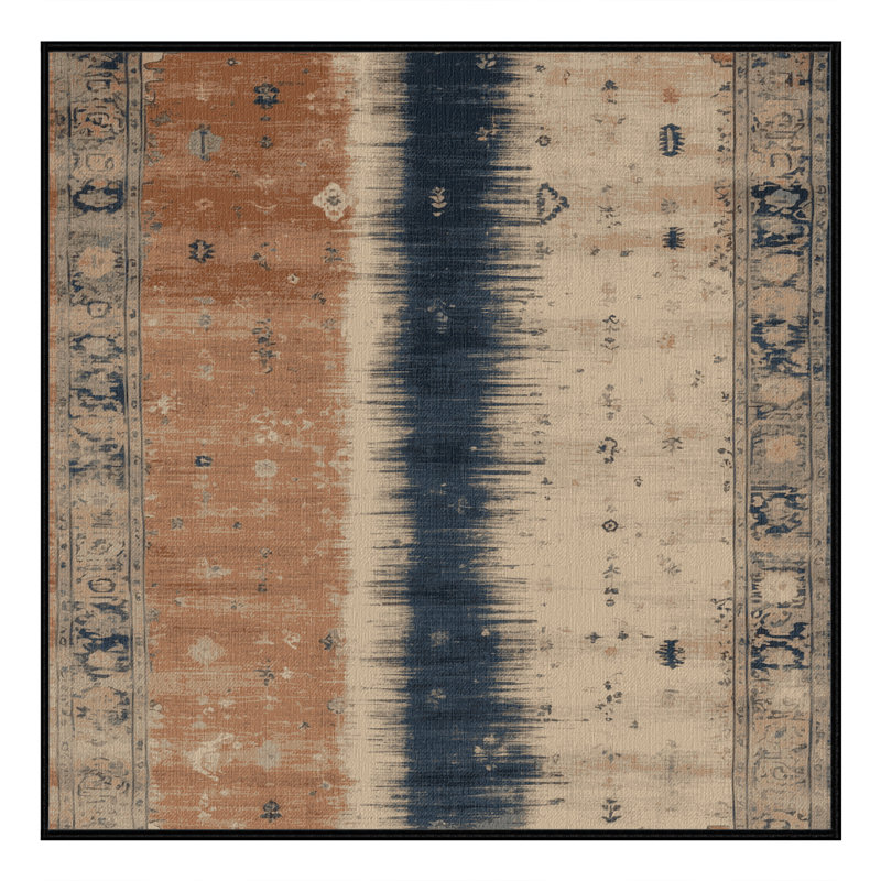 Tapis brun lavable à la machine, Carré 6 pi