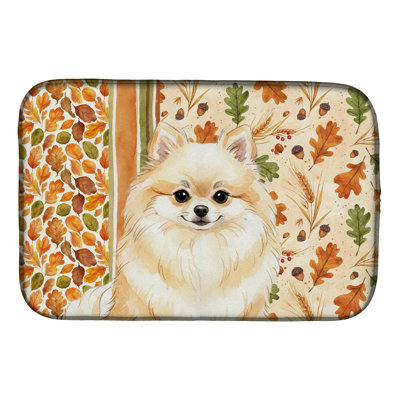 Cream Pomeranian Heirloom Fall Dish Drying Mat