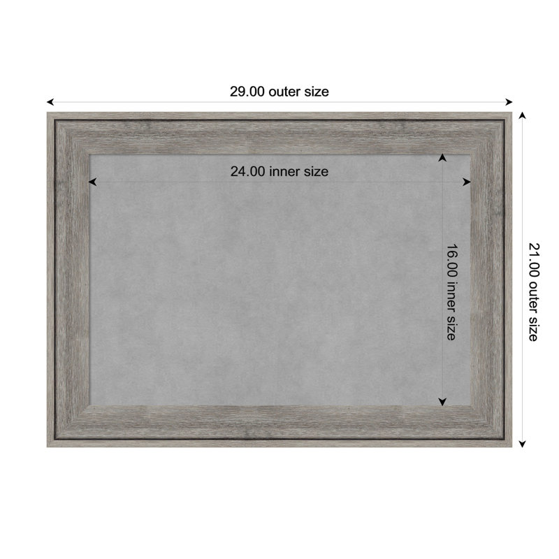 Tableau magnétique gris Regis, H 21 po x l 29 po