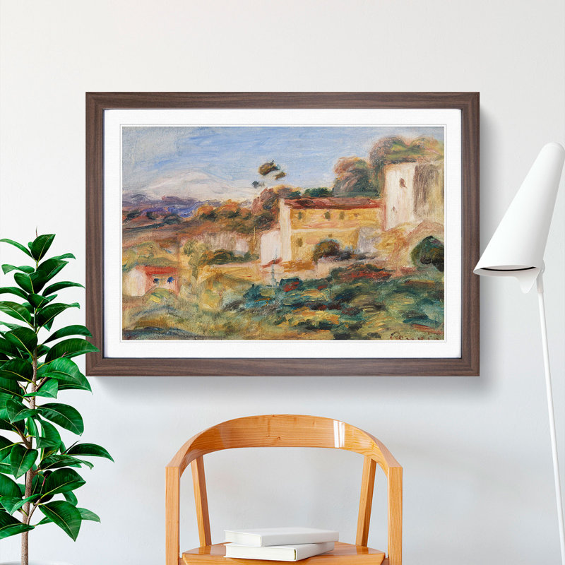 Landscape Vol.7 by Pierre-Auguste Renoir - Framed Print, 36cm H x 48cm W x 2cm D, Walnut Framed