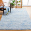 Tapis bleu en laine tissé à plat à la main Nasir-17990017