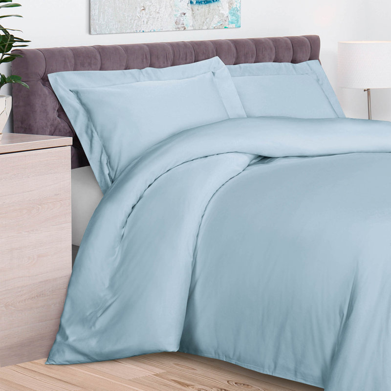 Modern & Contemporary Sateen Duvet Cover, King/Cal. King Duvet Cover + 2 King Shams, Pumpkin