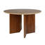 Atwell Round Walnut Wood Dining Table