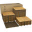 Paquet de 22 tuiles de terrasse en bois d'acacia - 12 po x 12 po, couvre-revêtements de patio emboîtables de 21 pieds carrés, carreaux imperméables et antidérapants pour balcon, terrasse de piscine, utilisation intérieure et extérieure, installation facile