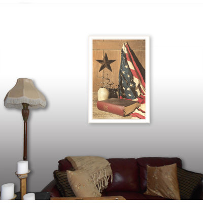 «God and Country», art mural encadré pour salon, impression murale par Billy Jacobs