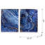De 2 reproductions d'art encadrées bleues et dorées, 30,5 po x 40 po, thème marbré, matériaux pour une impression durable et panneaux, 30,5 x 40, grâce enchanteresse, fabriquée à partir d'un présentoir de qualité